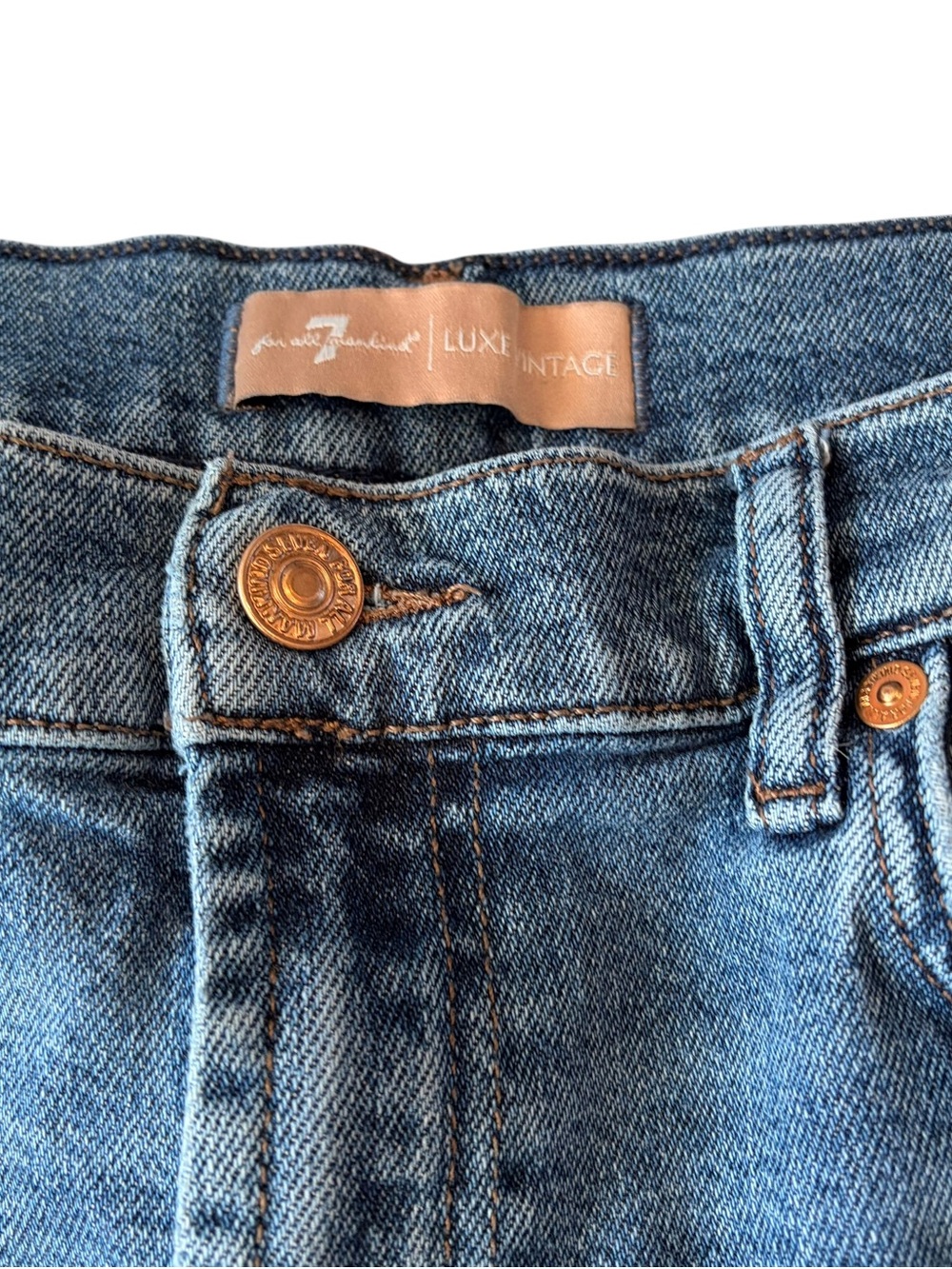 7 For All Mankind straight leg Luxe vintage Size 31 - Picture 5 of 6